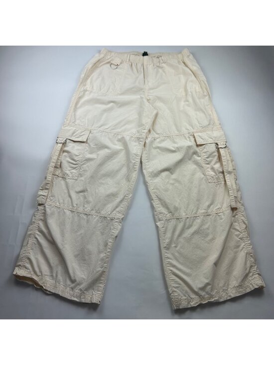 wild fable Pants - Wild Fable Cream Poplin Canvas Pull On Cargo Pant L